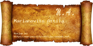 Marianovits Attila névjegykártya