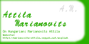 attila marianovits business card